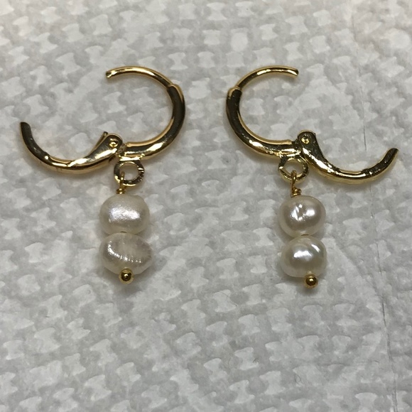 Lucrezia Borgia Double Natural Pearl Gold Renaissance Earrings Handmade Replicas - Picture 11 of 14